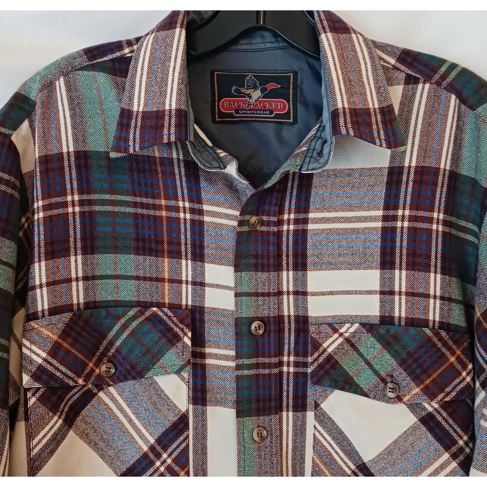 Back Packer Men's Plaid Flannel Long Sleeve Size Medium